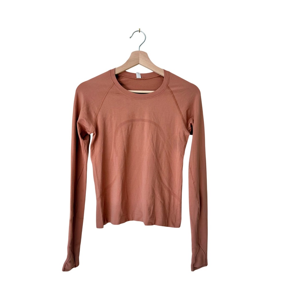 Lululemon Swiftly Tech Long Sleeve 2.0‎ Shirt Rust Terracotta Size 6